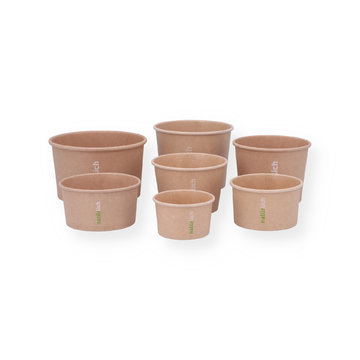 Eisbecher Hartpapier braun