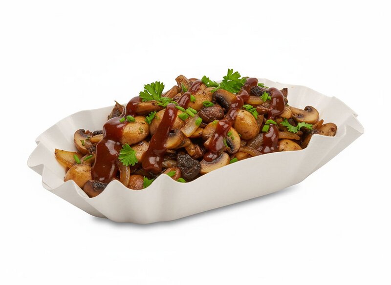 Pommes bowls oval cardboard bowls 9x14x3cm 