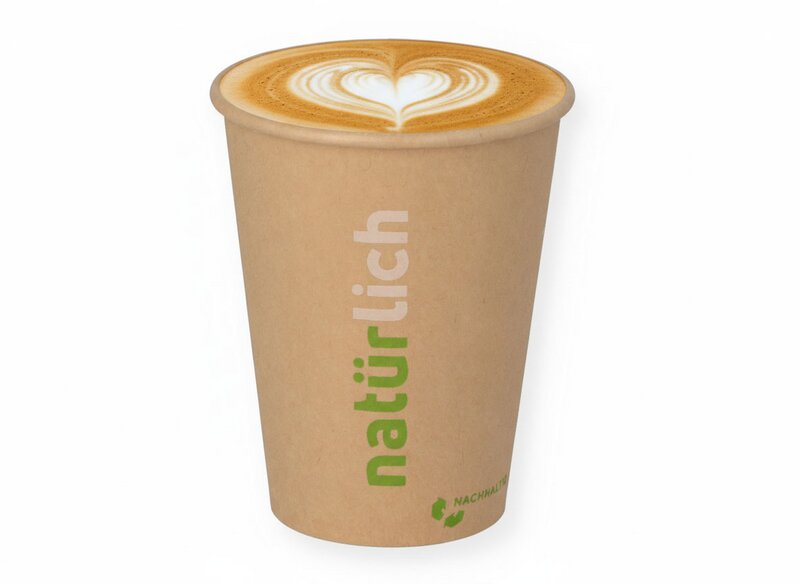 Coffee mug milkshake mug brown Kraft 12oz "Natural" 