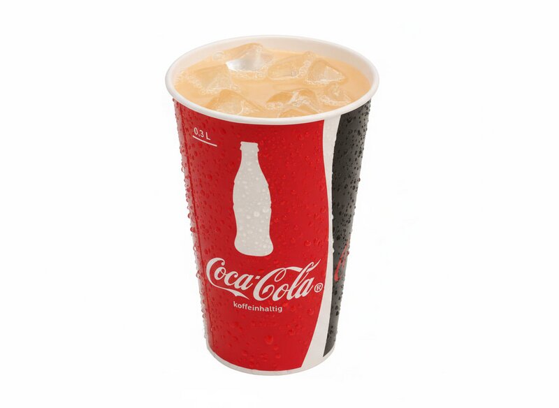 Pappbecher Trinkbecher Coca-Cola&reg; f&uuml;r 0,3l 