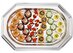 Disposable octagonal serving platter 36x24cm silver 