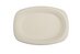 Bagasse plate white oval 233x162x22mm 
