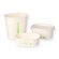 Delicatessen cup made of hard paper white rectangular for 125cc 