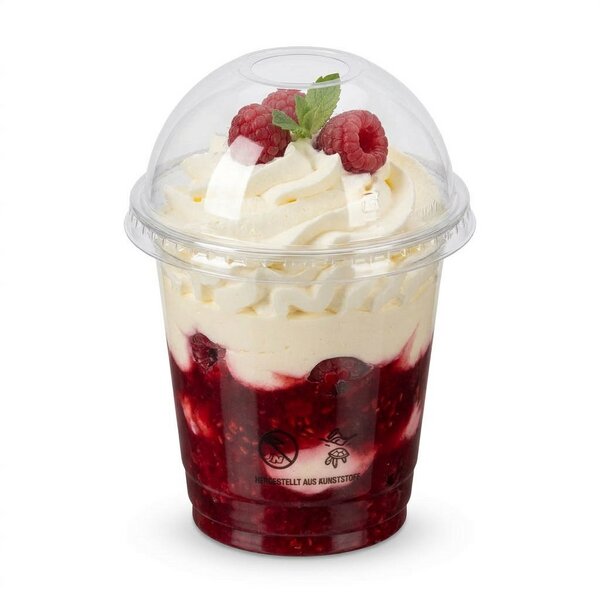 Dome lid without hole for Clear Cups 200ml and 250ml 