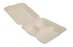 Sugar cane menu box, 3-section 223x201x80mm 