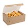 Finger food box brown with hinged lid 136x85x53mm 
