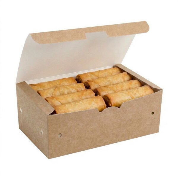Fingerfood-Box braun mit Klappdeckel 175x105x60mm 