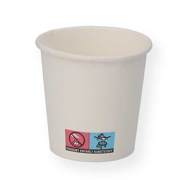 Espressobecher Hartpapier wei&szlig; 0,1 Liter 