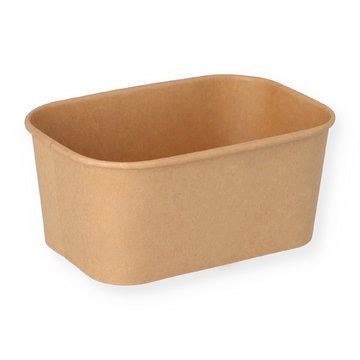Rectangular tray brown 1,000 ml Packaging trays 172 x 120 x 75 mm
