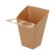 French fries chute with dipping tray size S square brown Kraft 