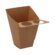 French fries chute with dipping tray size S square brown Kraft 