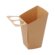 French fries chute with dipping tray size S square brown Kraft 