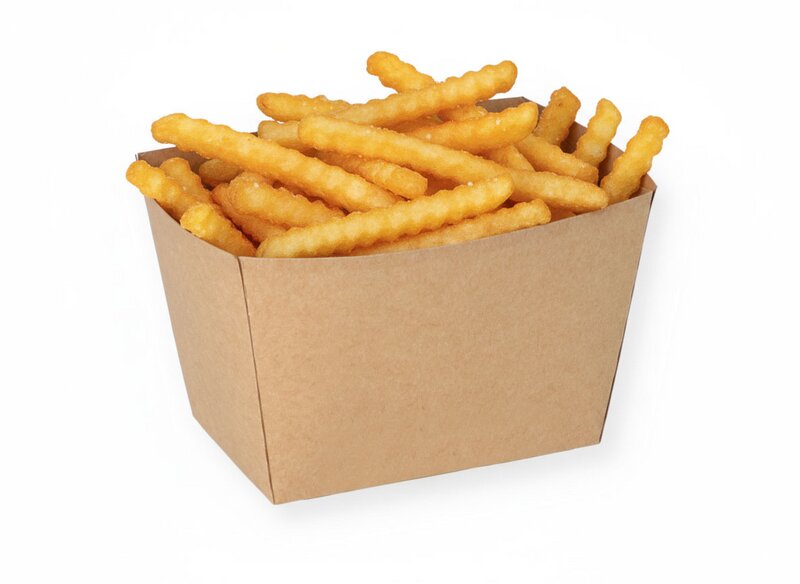 Food tray brown Kraft 11.0 x 8.0 x 7cm 