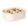 Delicatessen cup made of hard paper white rectangular for 125cc 