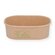 Rectangular delicatessen cup made of brown hard paper 125cc 
