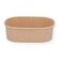 Rectangular delicatessen cup made of brown hard paper 125cc 
