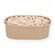 Rectangular delicatessen cup made of brown hard paper 125cc 
