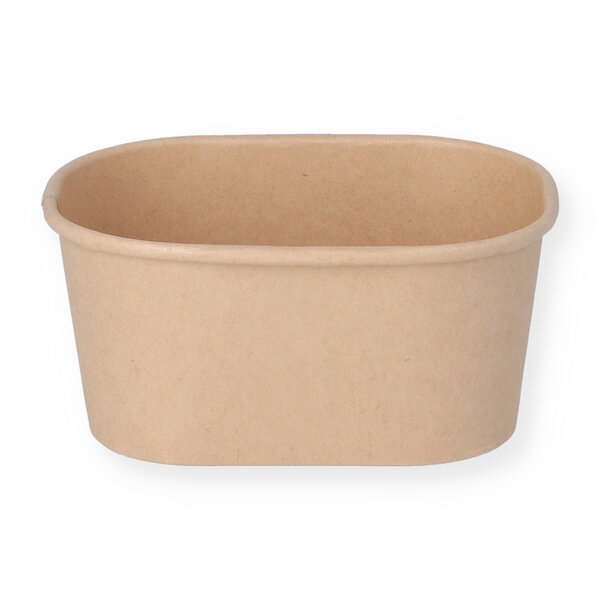 Feinkostbecher Hartpapier braun 250 ml eckig 