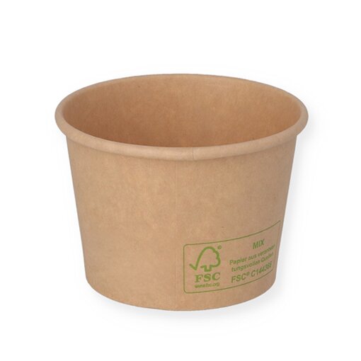 Ice cream cup 290ml/12oz brown Kraft "Natural" No. 29 PE 