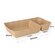 Food tray brown biodegradable 2-section 165 x 80 x 35 mm 