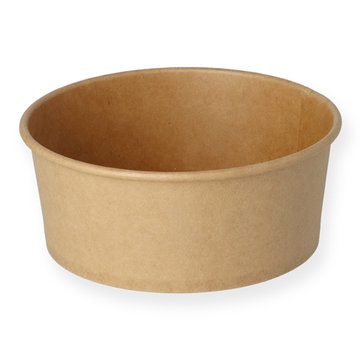 Salad bowl brown Kraft round 150mm 750ml