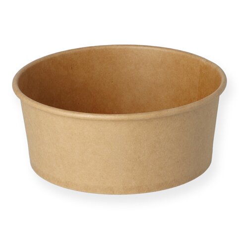 Salad bowl brown Kraft round 150mm 750ml 