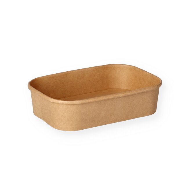 Rectangular tray brown 500 ml packaging trays 172 x 120 x 41 mm 