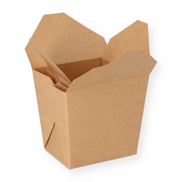 Asia Box braun 400 ml aus Hartpapier &ndash; 16 oz 