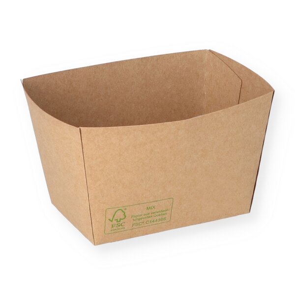 Food tray brown Kraft 11.0 x 8.0 x 7cm 