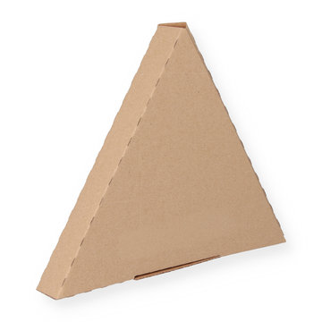 Pizza box with lid for triangular pizza slices 26.5x25x3.5 cm