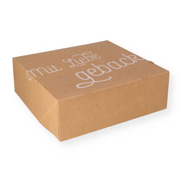 Cake box brown Kraft 32x32x11cm