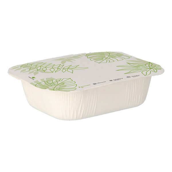 Sealing tray made of hard paper 290ml C-PET coated 
