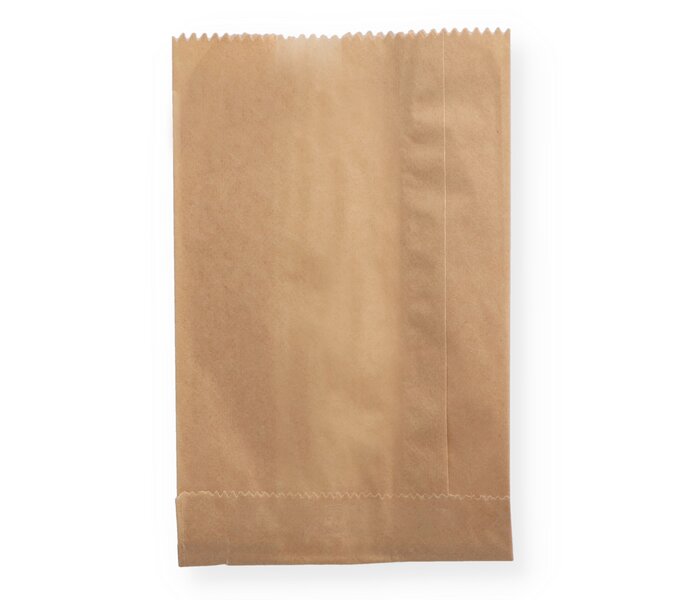 Snack bag brown parchment substitute "Natural" 12+7x19cm 