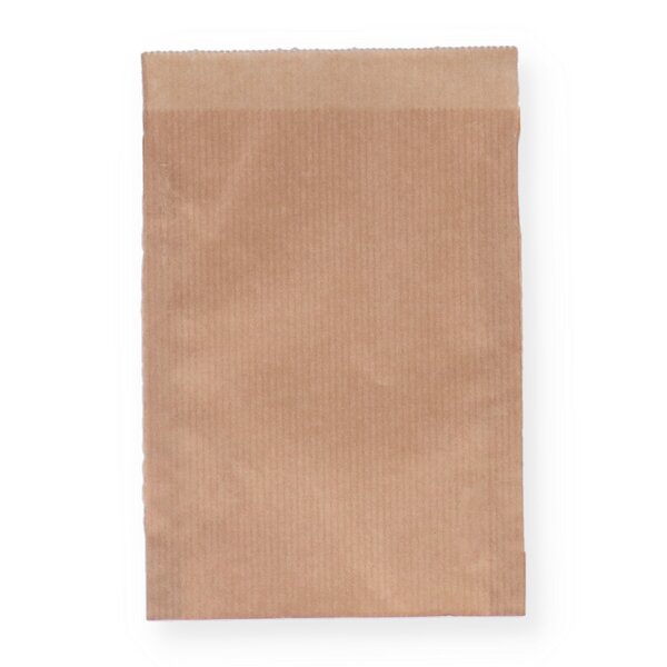 Zweinahtflachbeutel braun Natron "Nat&uuml;rlich" 11,5x16cm+Klappe 