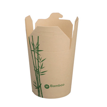 Asia Box Bambus 450 ml PLA-beschichtete Nudelbox