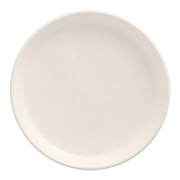 White, round, undivided bagasse menu plate, &Oslash; 21.5 cm