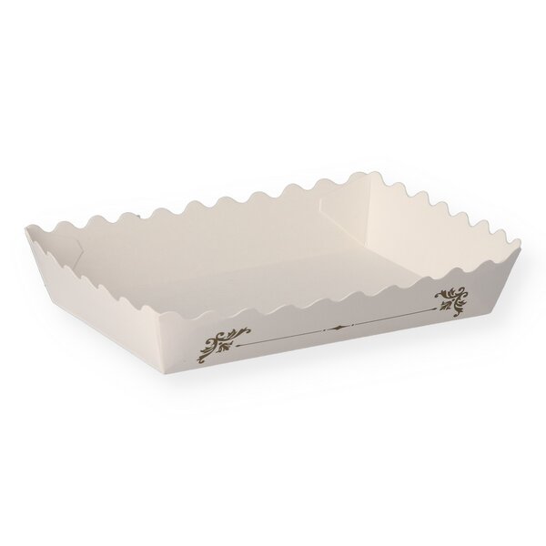 Pastry tray with gold print, 115 &times; 75 &times; 25 mm &ndash; grease-resistant 