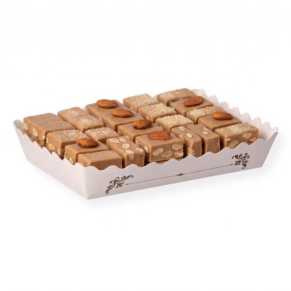 Pastry tray with gold print, 115 &times; 75 &times; 25 mm &ndash; grease-resistant 