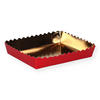 Produktbild Geb&auml;ckschale Rot/Gold 148 &times; 123 &times; 30 mm &ndash; 500 St&uuml;ck