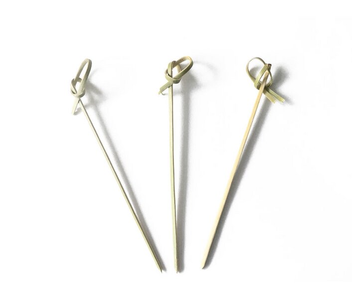 Bamboo knotted skewer 90mm 200pcs/bag 