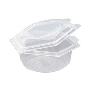 Salatbox mit Deckel 6-eckig