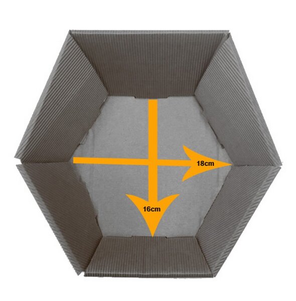 Präsentkorb mini 6-eckig bordeaux 24x23x4,8/8,5cm 