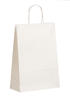 Produktbild Papiertragetaschen wei&szlig; 22+10x31cm mit Papierkordel