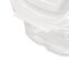 Rectangular salad box RPET 1000ml with hinged lid 