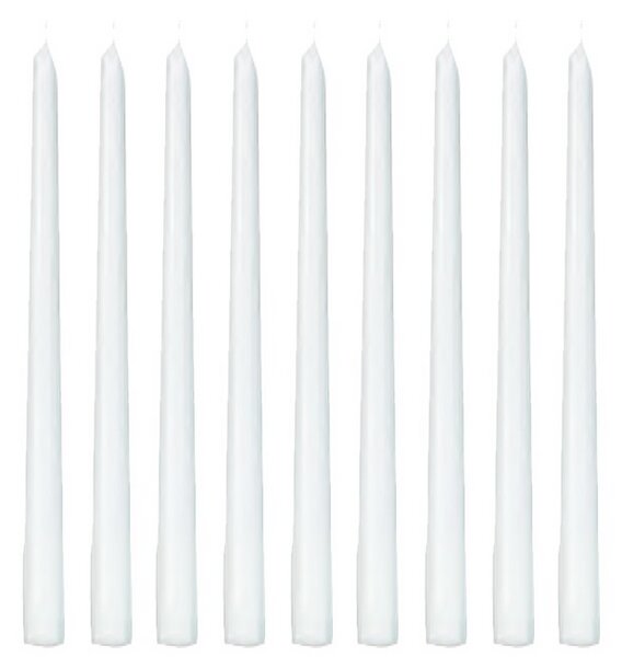 Leuchterkerzen wei&szlig; DUNI 250mm &Oslash; 22mm 