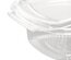 Salad box oval R-PET 750 ml with hinged lid 