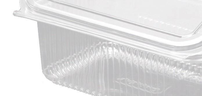 Salad bowls PET 750cc with hinged lid 