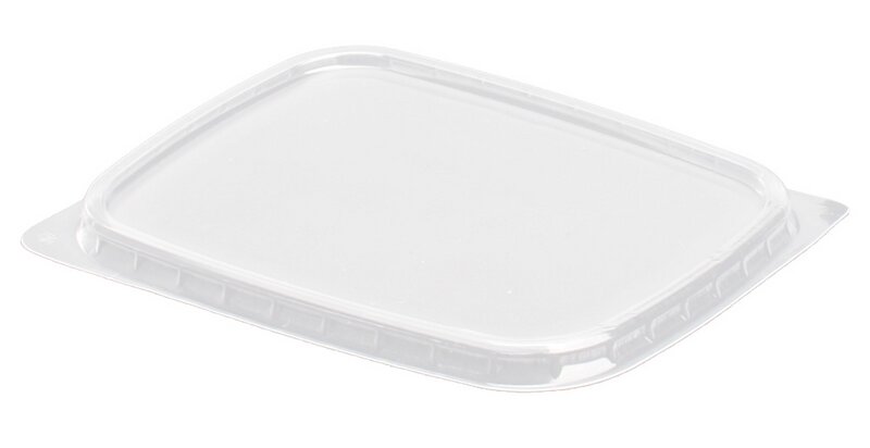 Feinkostbecher eckig PP mit Deckel klar 500ml 