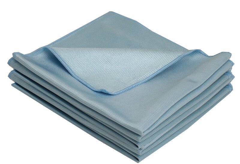 Microfasertuch Glas- und Fenstertuch 40x40cm blau 