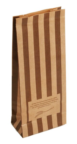 Blockbodenbeutel braun gerippt "Paniermehl" 100x55x250mm 
